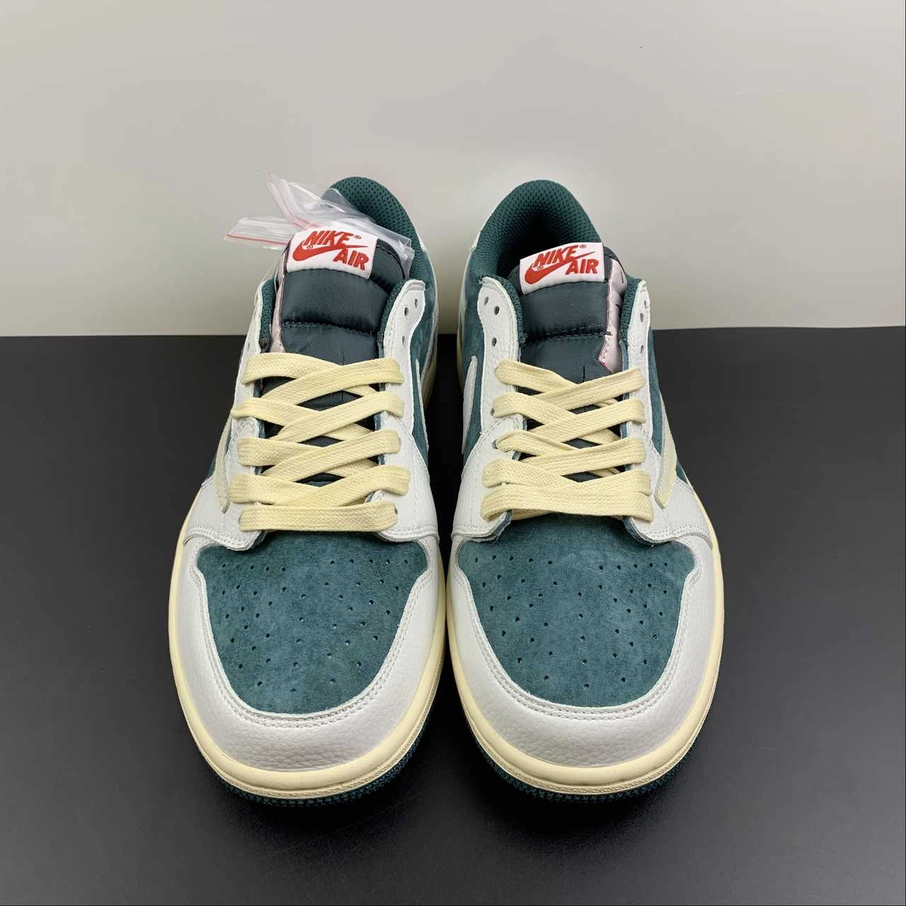 Travis Scott x Air Jordan 1 Low OG Dark Green White Red CQ4277-993 Smart Casual Hyper Responsive Cushioning