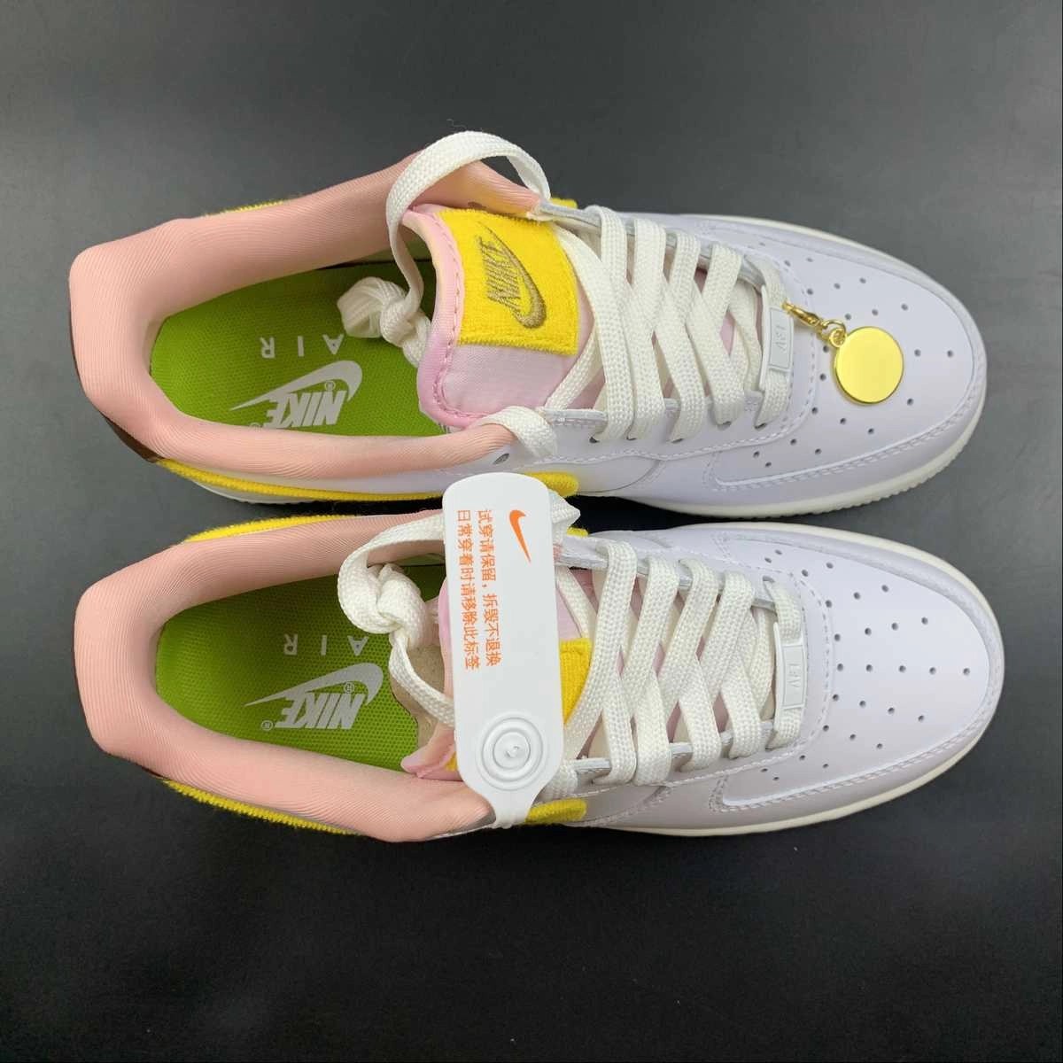 Air Force 1 Low Mama White Yellow Strike Phantom Pearl DV2183-100 subtle style