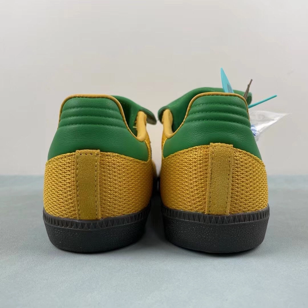 Trendy pick Comfort sole Adidas Samba OG Yellow Green Blue Gum IE9165