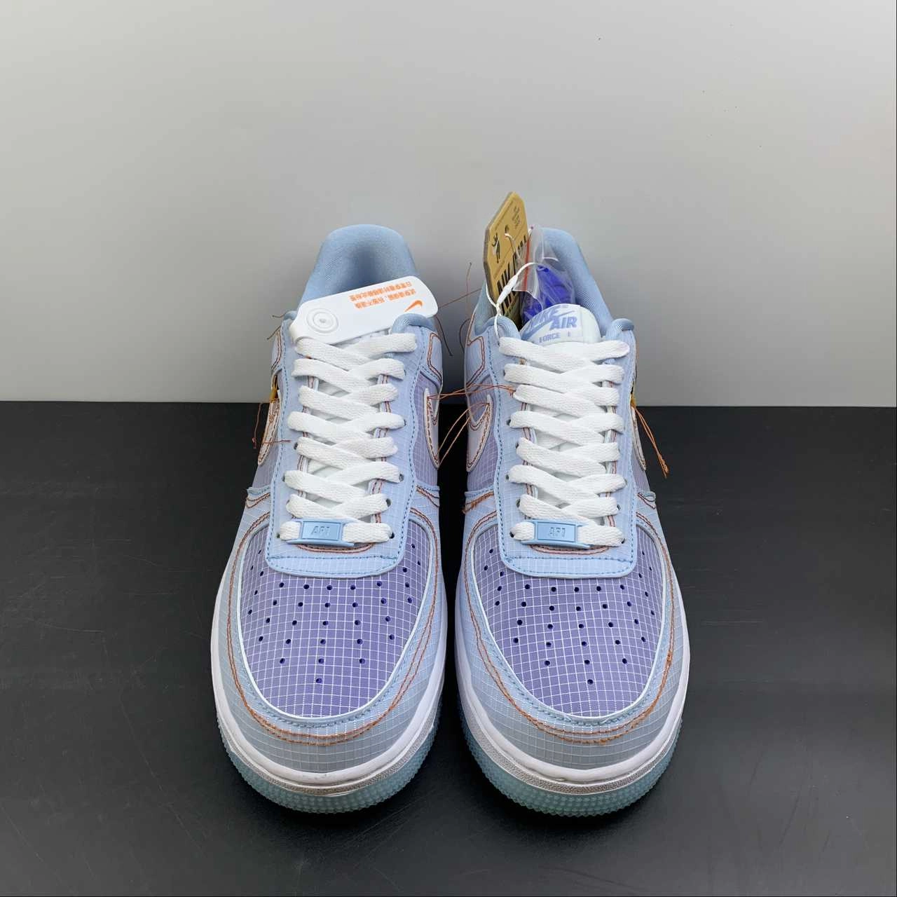 Union x Air Force 1 Low White Court Purple Opti Yellow CJ9649-500 Walking Mood
