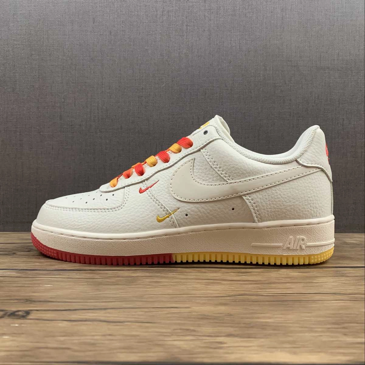 Air Force 1 07 SU19 Rice White Red Yellow HQ8863-996 Fast Hike Breath Flow