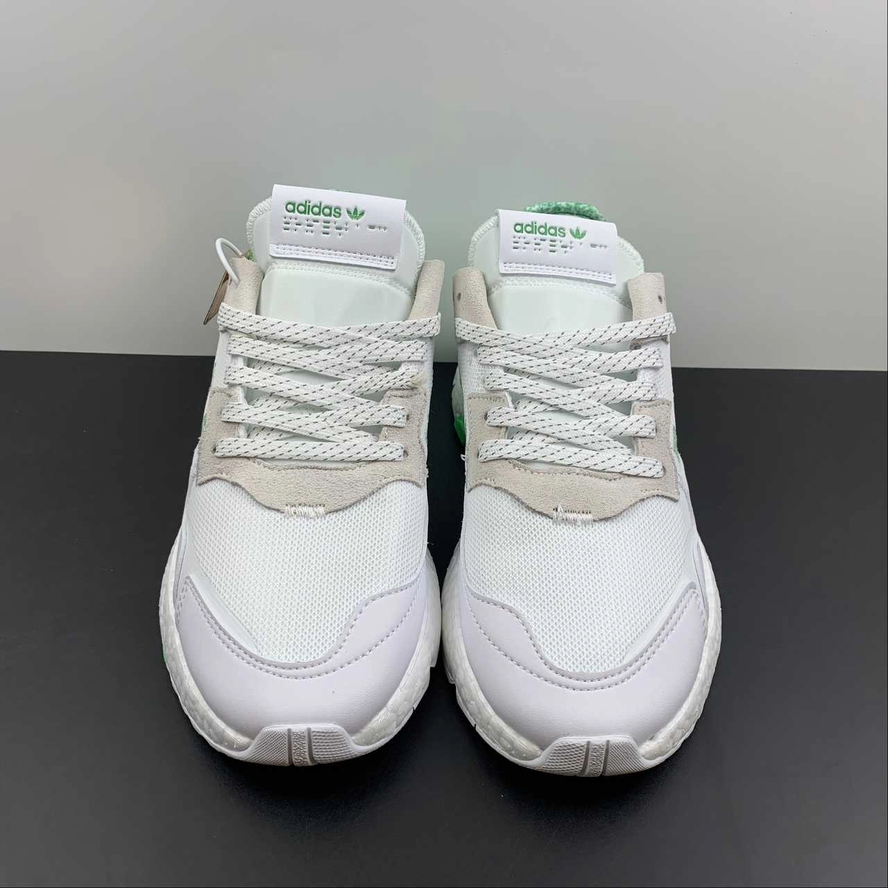 Adidas Nite Jogger White Green FW6715 Fitness Footwear