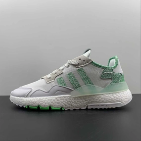 Comfort Foot Air Cushioning Adidas Nite Jogger White Green FW6715