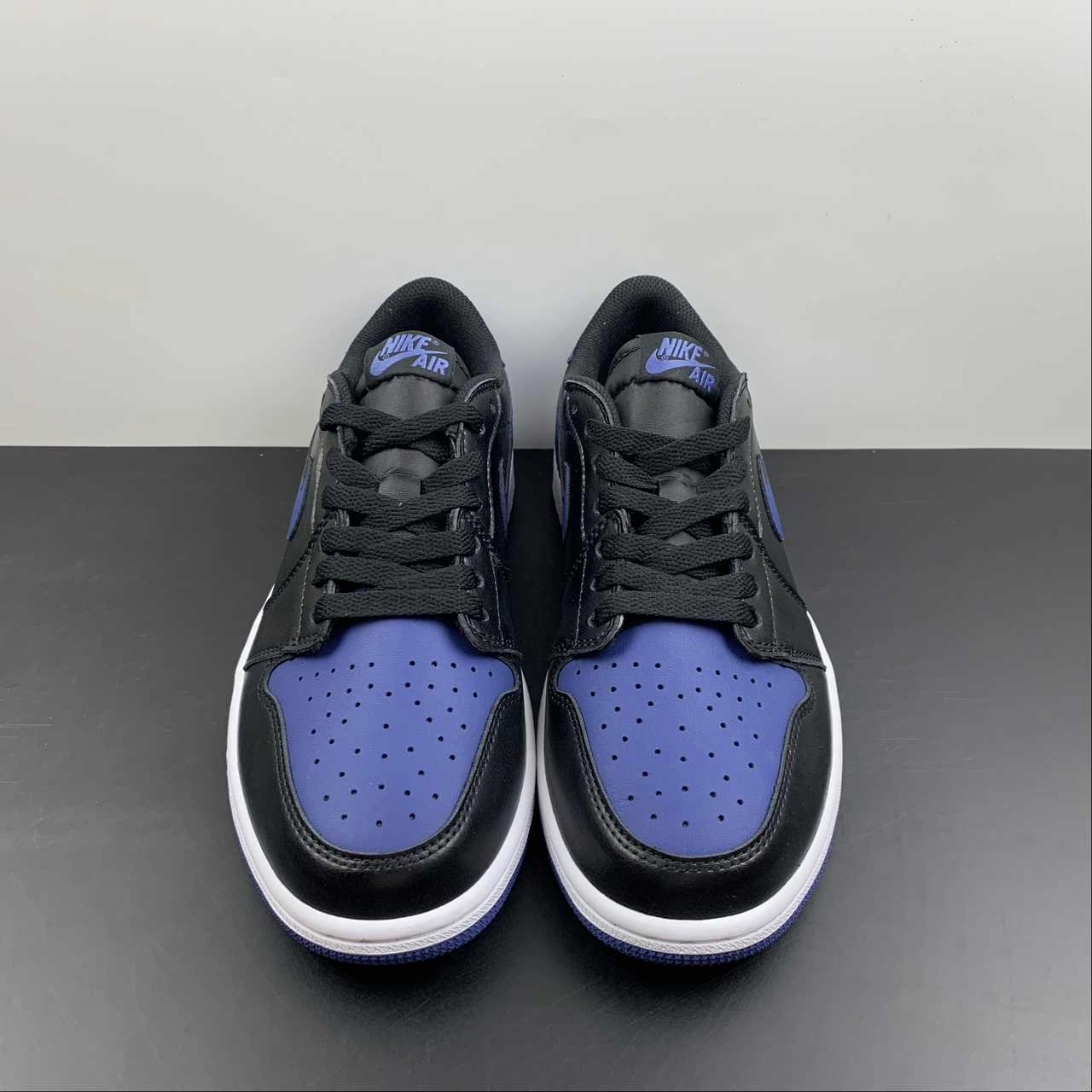 Air Jordan 1 Retro Low OG Black Mystic Navy-White CZ0790-041 Walking Ease Bounce Sole