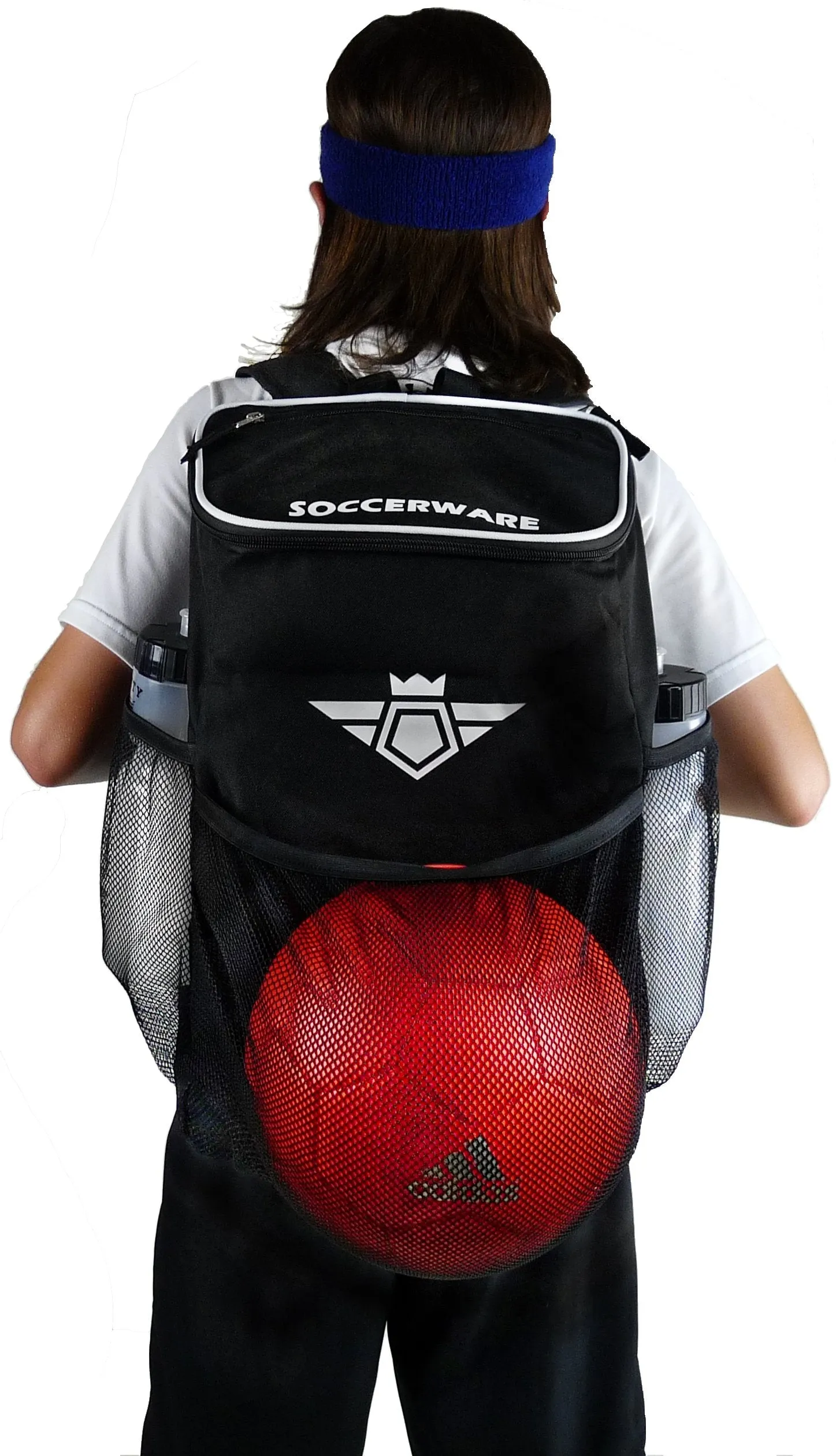 Soccer Backpack with Ball Holder Compartment - for Boys & Girls | Bag Fits All Soccer Equipment & Gym Gear (Black)