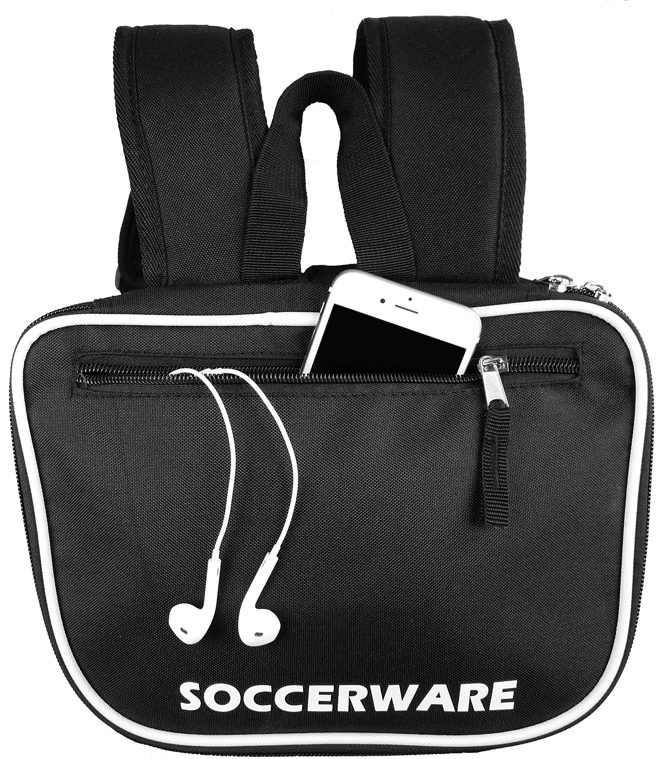 Soccer Backpack with Ball Holder Compartment - for Boys & Girls | Bag Fits All Soccer Equipment & Gym Gear (Black)