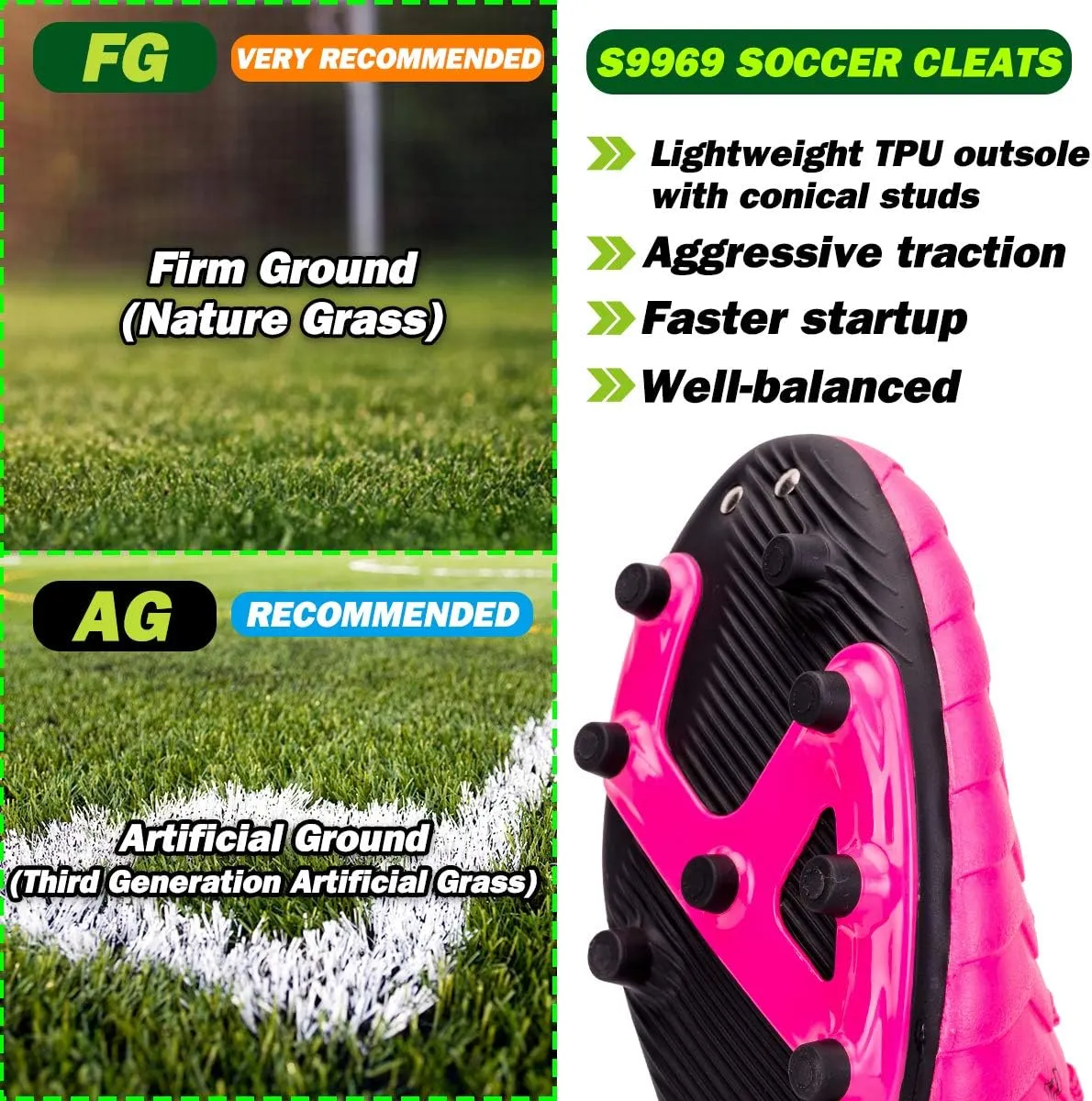 Soccer Shoes Kids Boys FG Cleats/TF Professional Training Girls Football Shoes