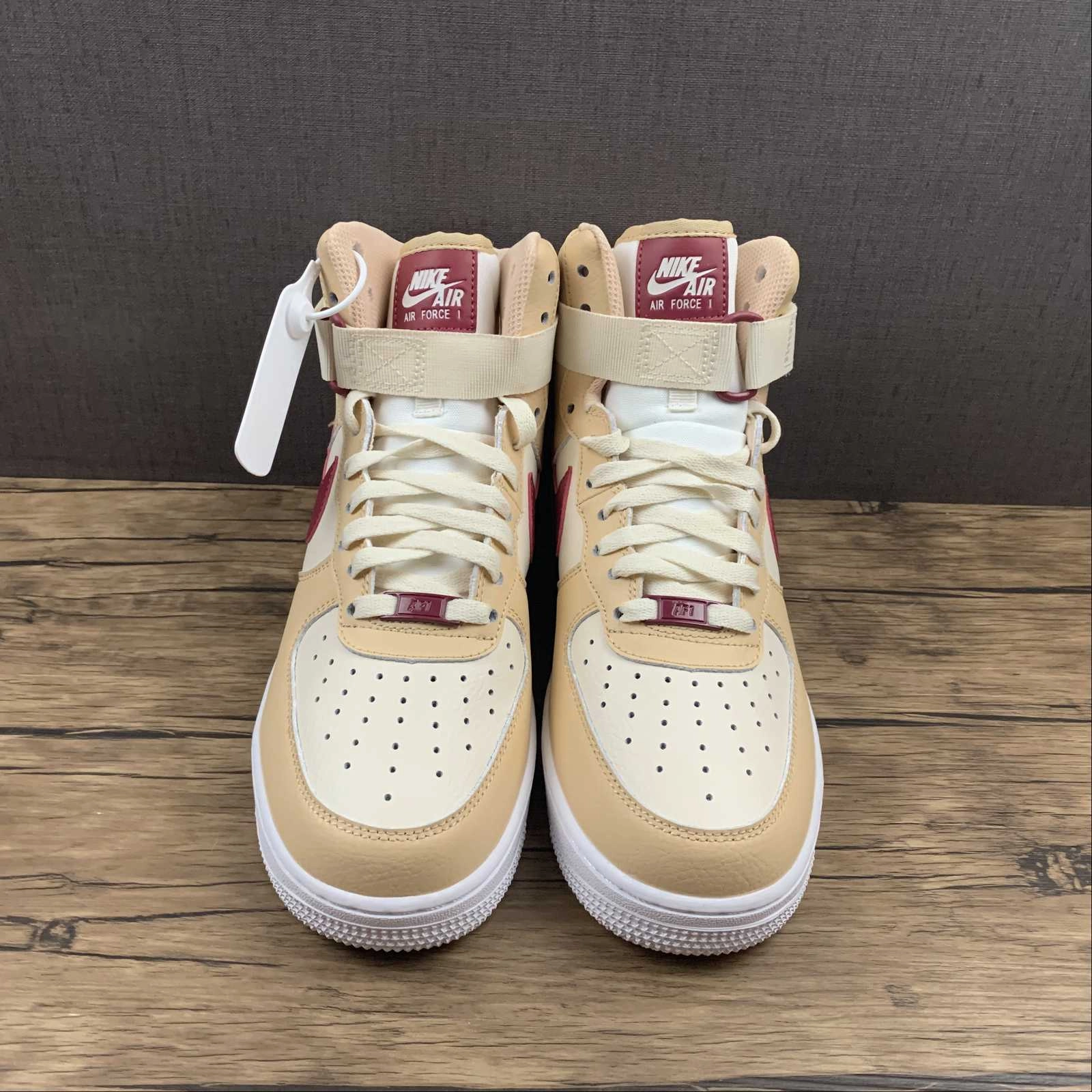 Air Force 1 High White Onyx Noble Red 334031-200 Natural Form