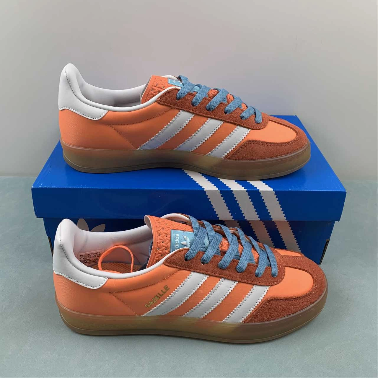 Regular Fit Leisure Ready Adidas Gazelle Indoor Beam Orange White Gum HQ9016
