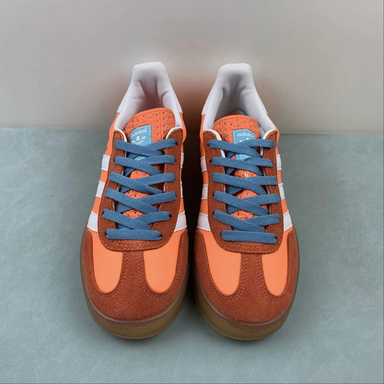 Smooth Motion Adidas Gazelle Indoor Beam Orange White Gum HQ9016