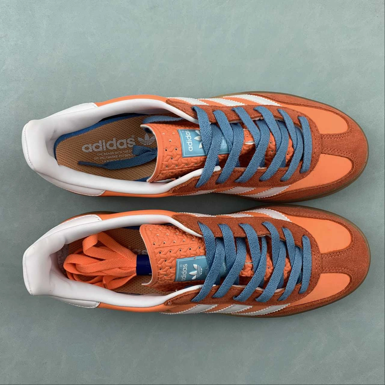 Adidas Gazelle Indoor Beam Orange White Gum HQ9016 Mountain Path Sandals style