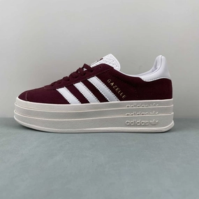 Leather   upper High Quality Leather Adidas Gazelle Bold Shadow Cloud Red Core White HQ6892