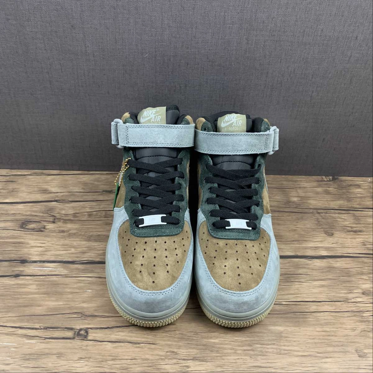 Air Force 1 07 Mid Dark Grey Green Brown Reflective Silver CQ5059-103 Beach Trek Grip Comfort