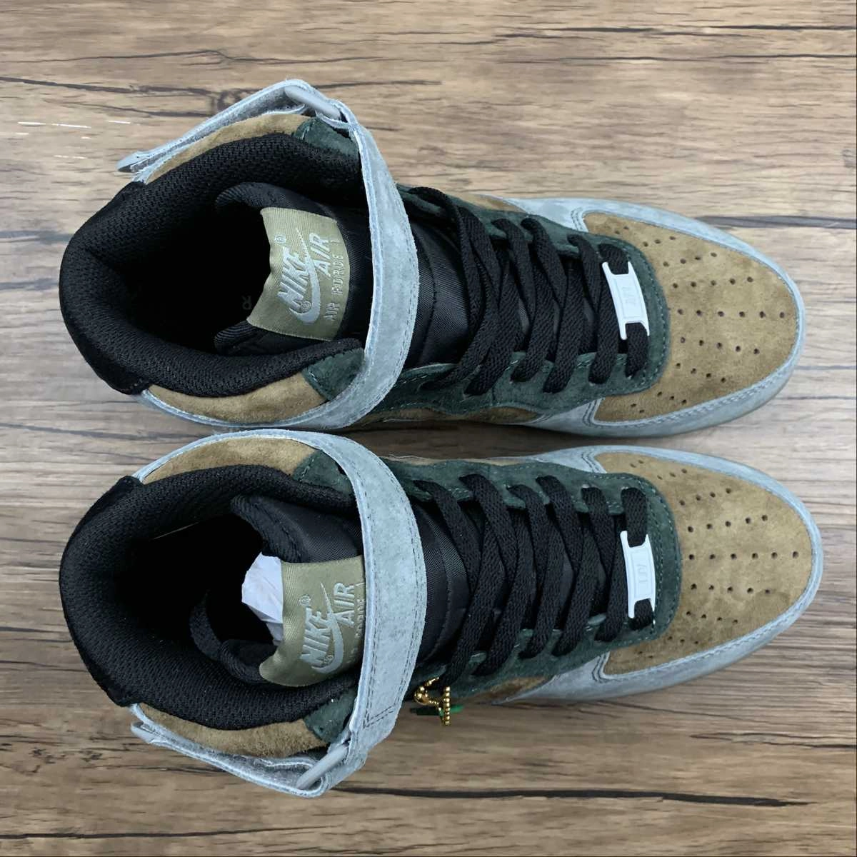 Air Force 1 07 Mid Dark Grey Green Brown Reflective Silver CQ5059-103 Night Out