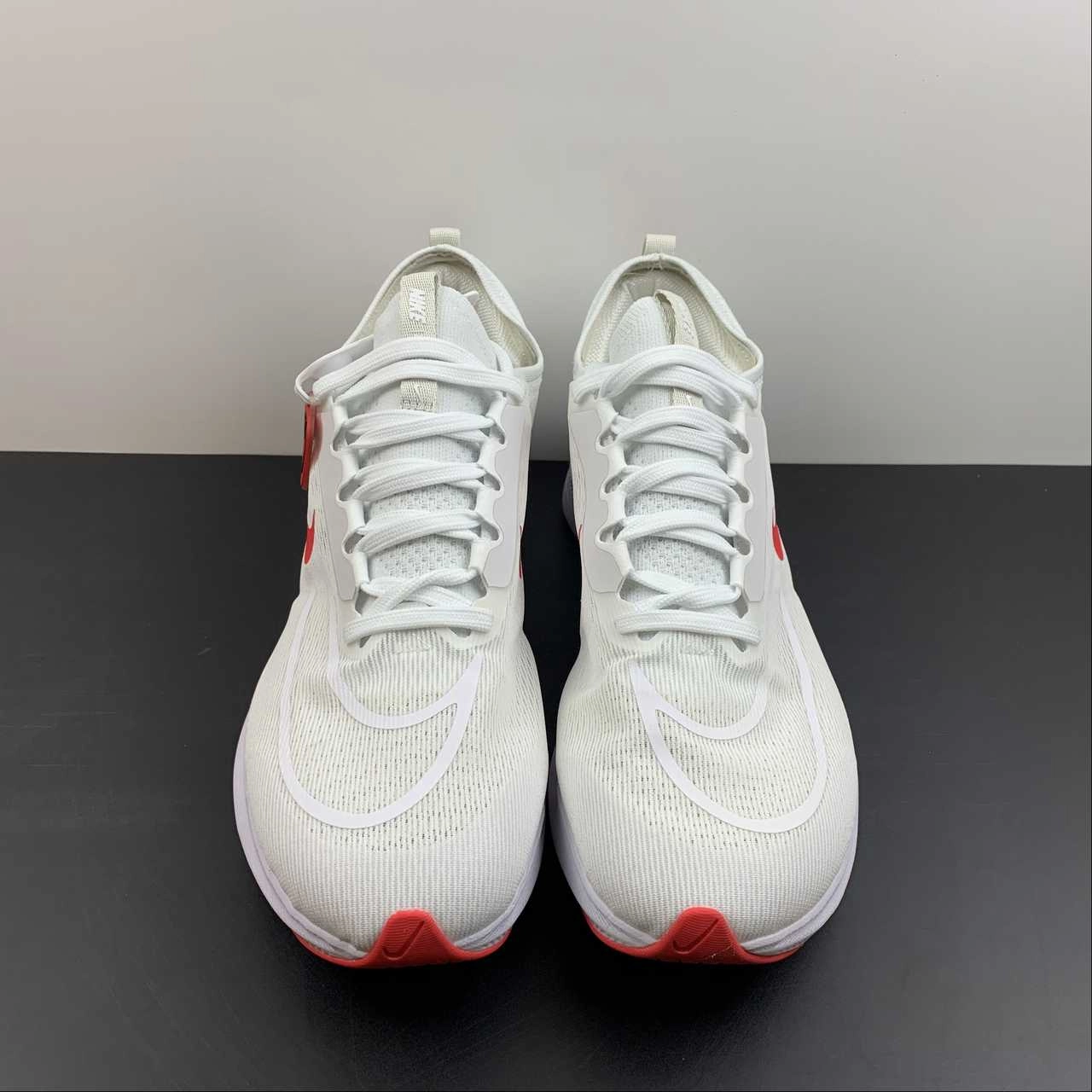 Zoom Fly 4 White Red CT2392-006 Air Flow Wide forefoot base improves balance in motion