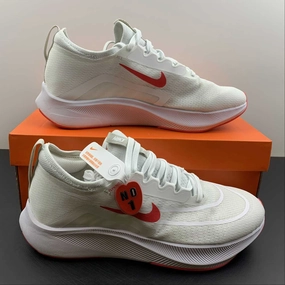Tongue design prevents pressure on top of the foot All Movement Zoom Fly 4 White Red CT2392-006