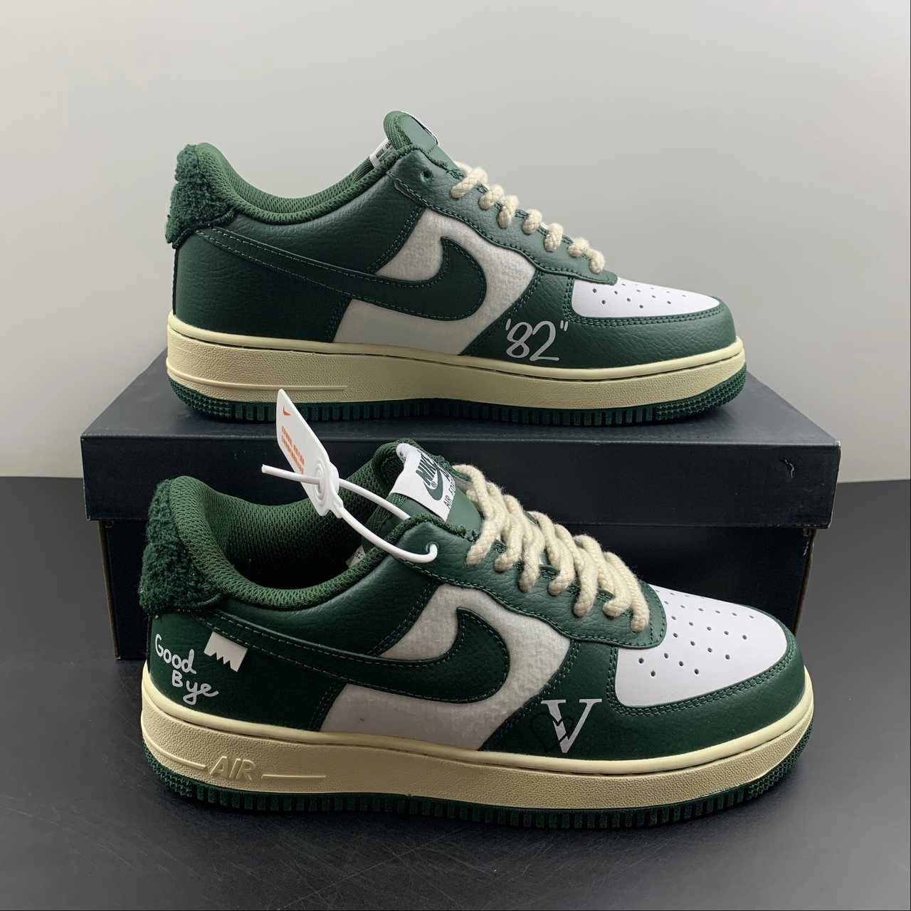 Air Force 1 07 LV8 Goodbye 82 Dk Green Beige Yellow DO5220-169 New York Run Club