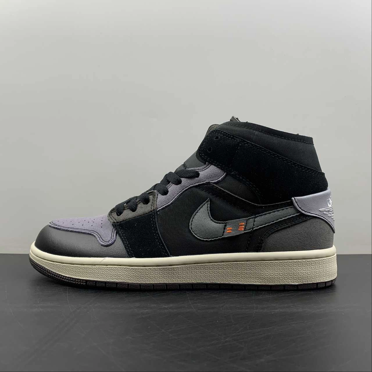 Air Jordan 1 Mid SE CRAFT Black Grey (2022) DM9652-001 All Ground