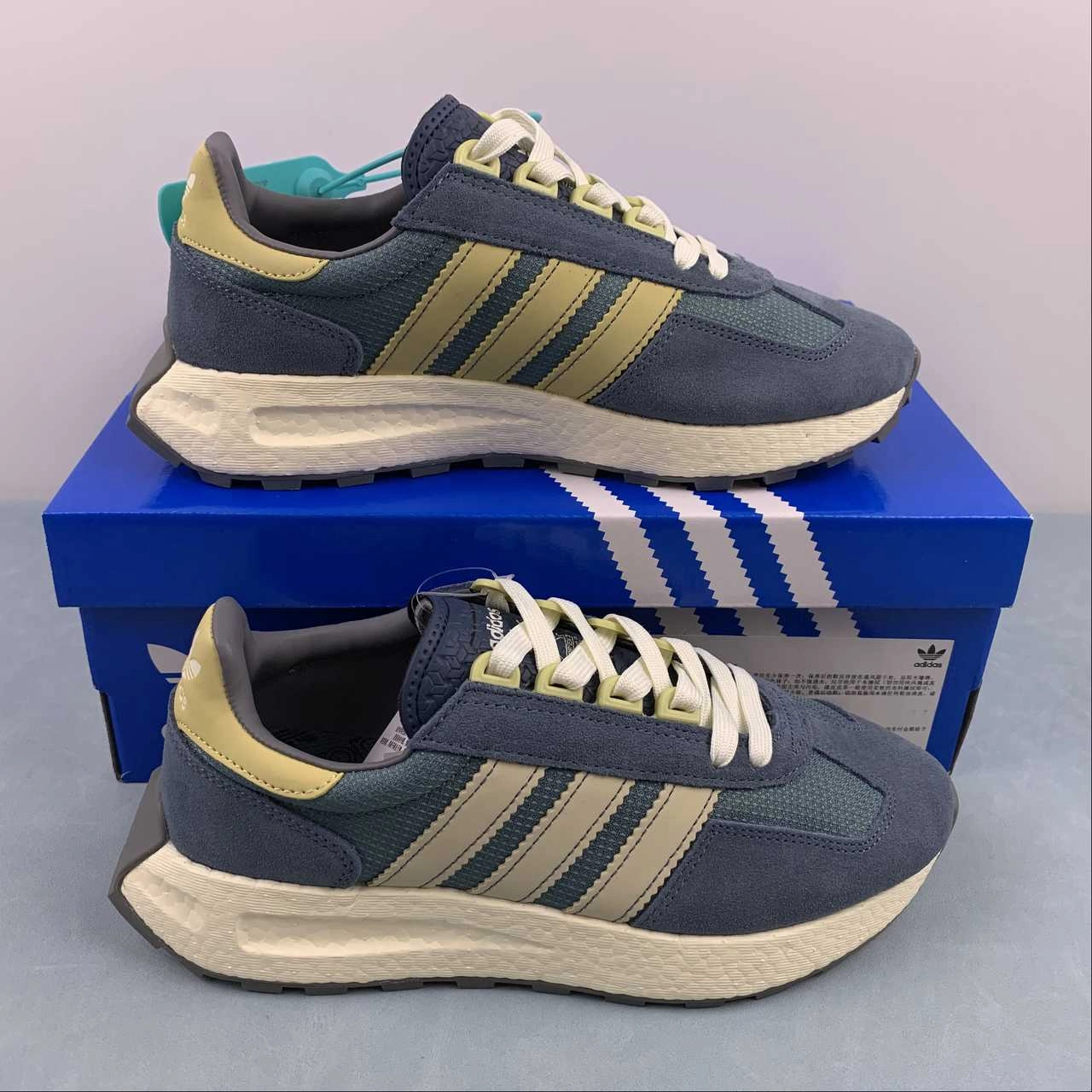 Adidas Retropy E5 Blue Dawn White Grey Five HQ6460 Shock - absorbing feature Smart