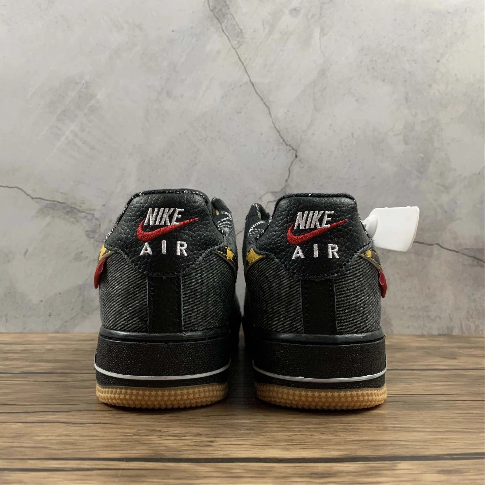 Cold Climate Sun Step Air Force 1 Low Camo Denim Remix Black Multi-Color Metallic Gold DB1964-001
