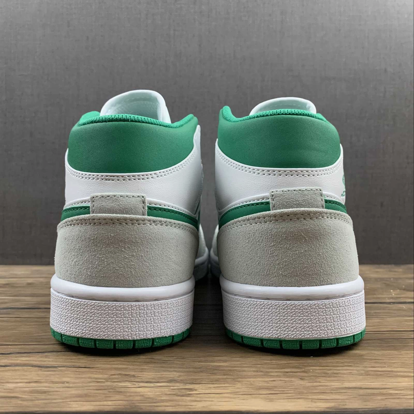 Urban Run Padded Tongue Construction Air Jordan 1 Mid SE White Grey Green (2021) DC9294-103