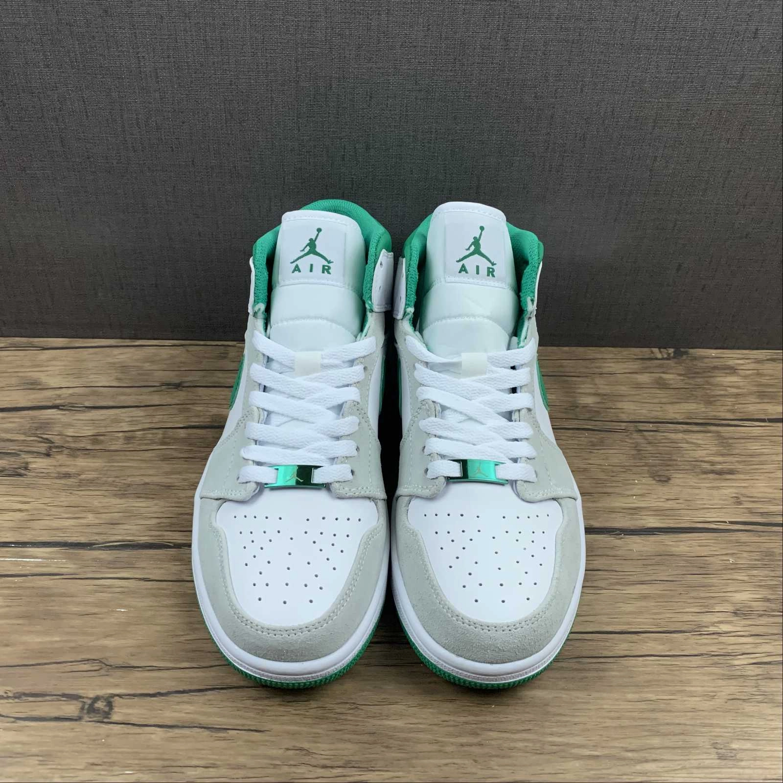 Air Jordan 1 Mid SE White Grey Green (2021) DC9294-103 Clean Edge