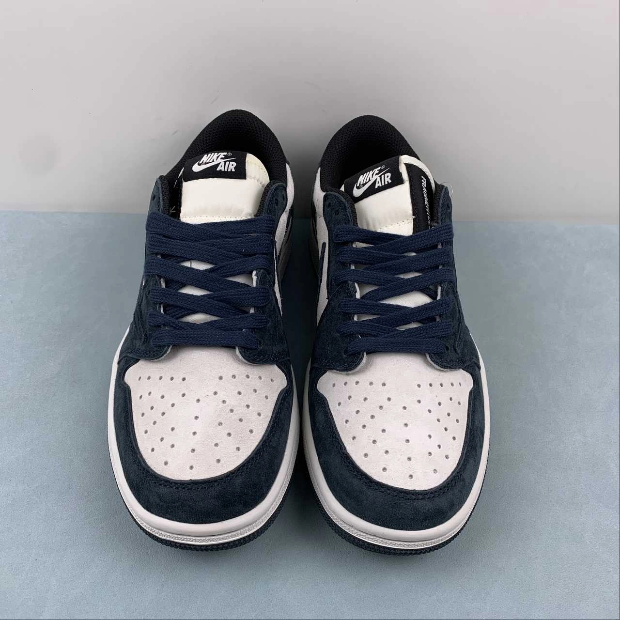 Travis Scott x Air Jordan 1 Low OG Suede Dark Green Blue DM7866-819 Quick Dry Fabric