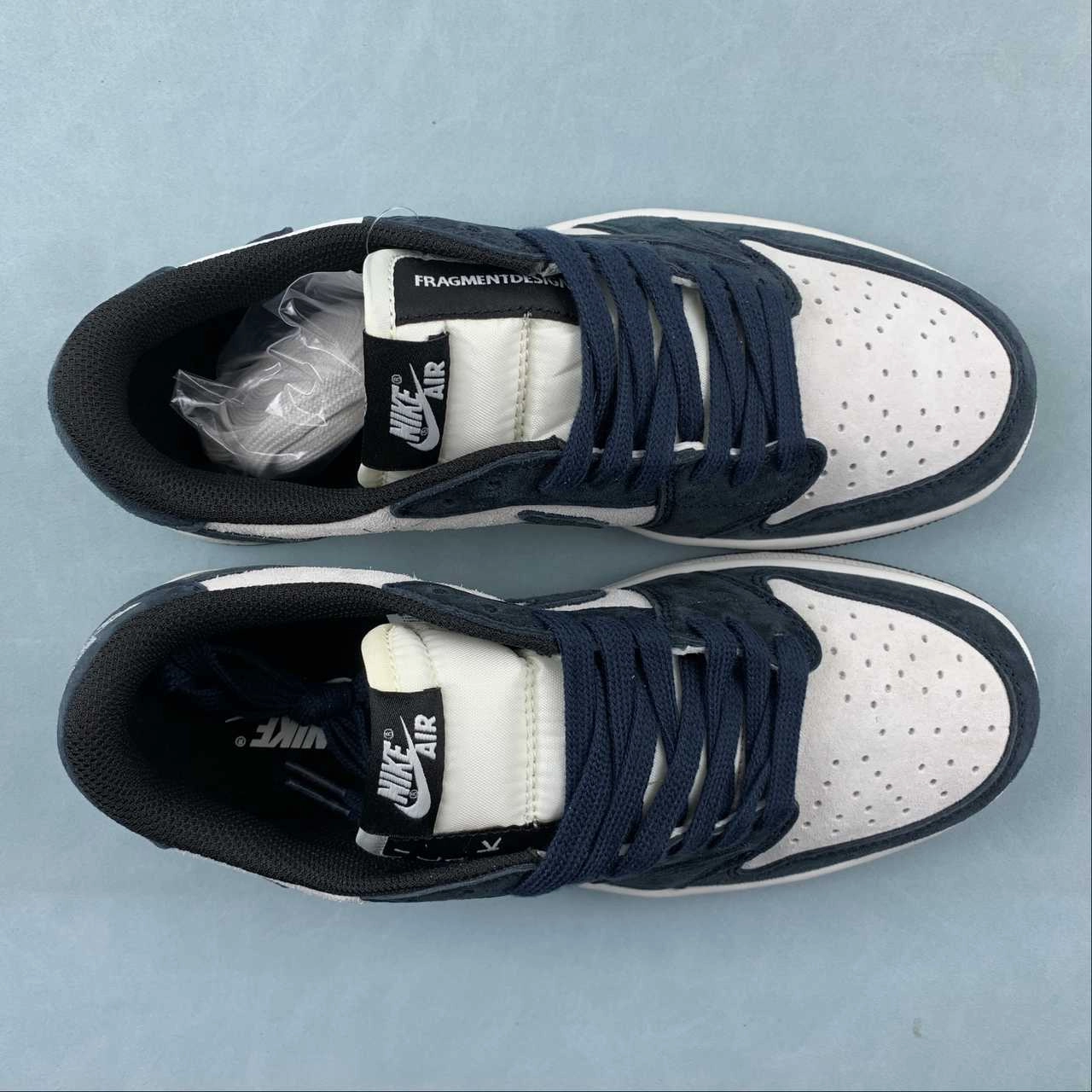 Support frame Travis Scott x Air Jordan 1 Low OG Suede Dark Green Blue DM7866-819