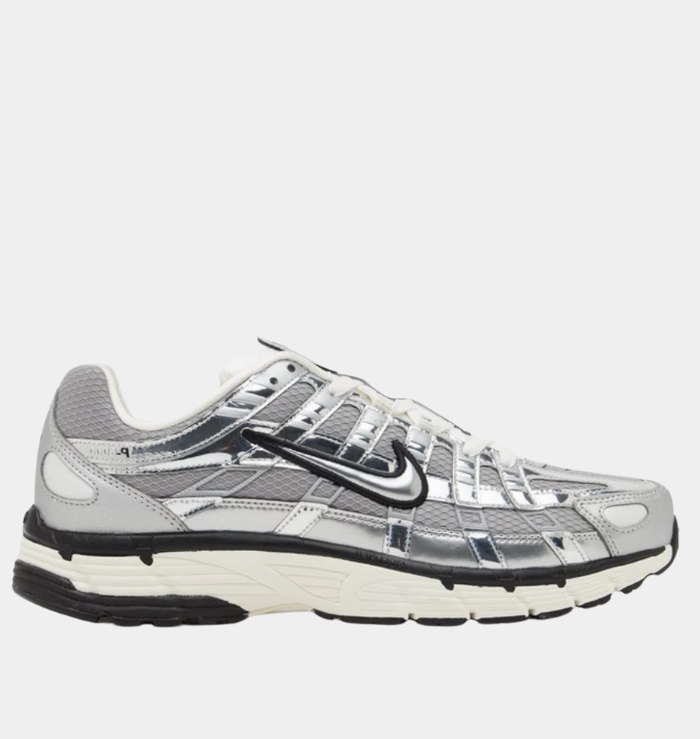 Smooth Texture Fashion Edge Nike P-6000 Metallic Silver