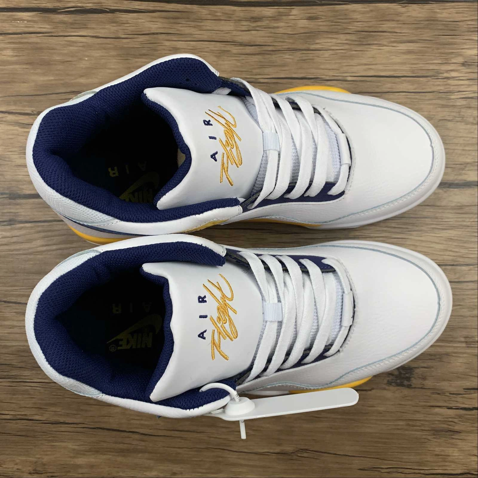 Air Flight Legacy White Blue Yellow BQ4212-102 smooth - lining shoes 10K running