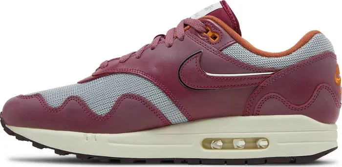 fringe - trimmed - design shoes Quick - drying fabric Nike Air Max 1 x Patta Night Maroon