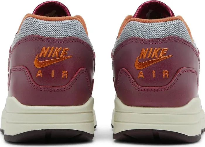 pro - team - themed running wear Nike Air Max 1 x Patta Night Maroon