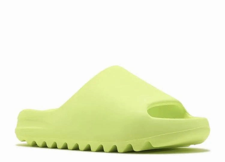 Yeezy Slide Green Glow Light Walk