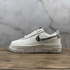 Air Force 1 PIXEL Sail Snake Desert Sand College Grey CV8481-101 Root Path Versatile Style