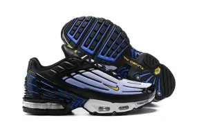 Reinforced Stitching Adaptable to different paces Air Max Plus 3 Black Light Blue Yellow
