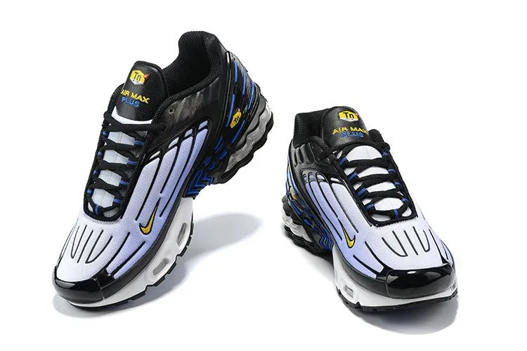 Weight Training carbon fiber plate shoe detail Air Max Plus 3 Black Light Blue Yellow