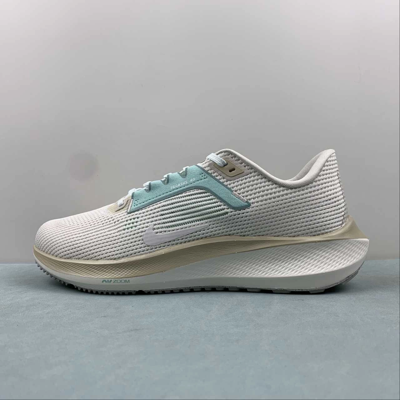Air Zoom Pegasus 40 Phantom White Jade Ice Sail FN7629-030 Stable base aids in strength training and balance drills Heel rise encourages proper posture and stance