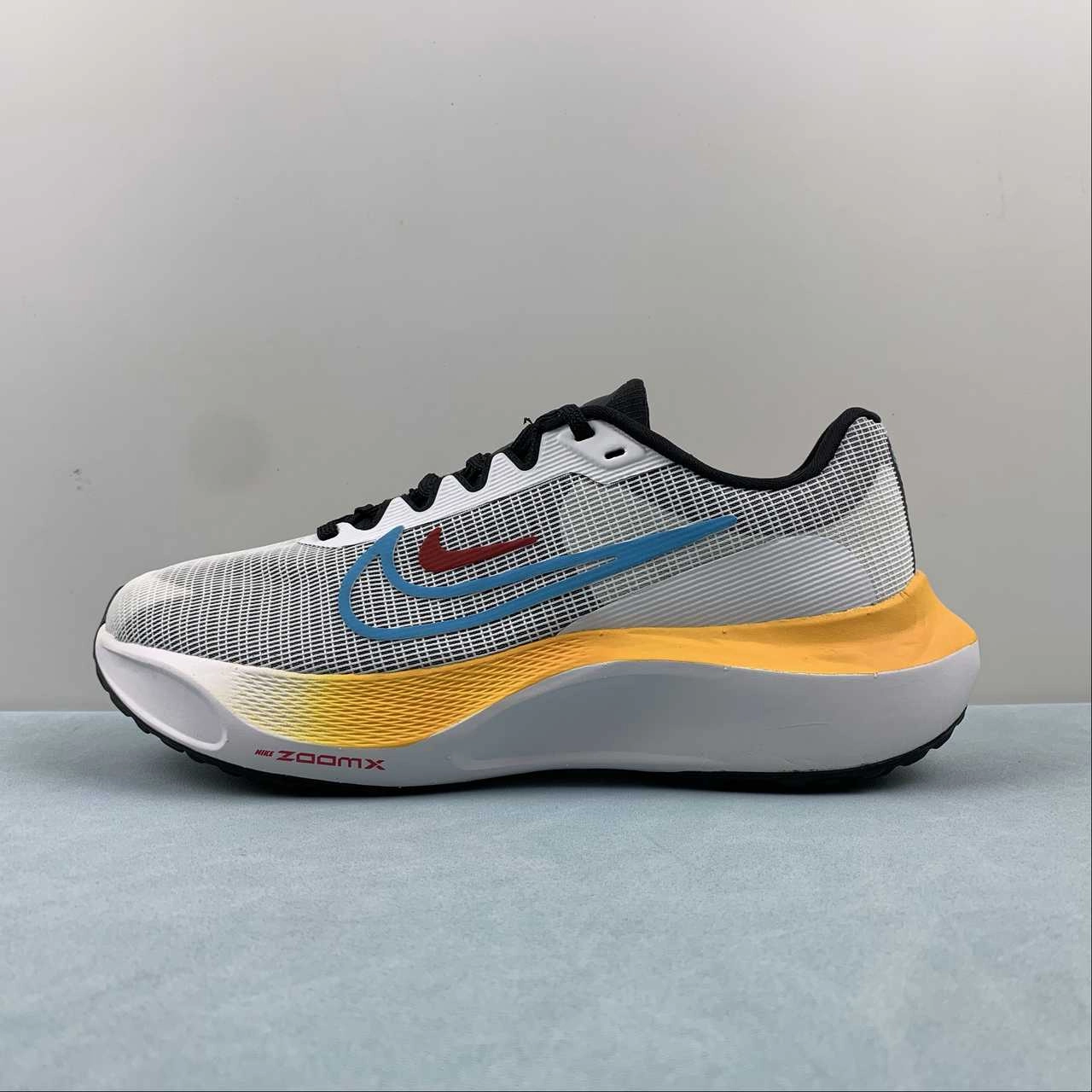 Zoom Fly 5 Black White Spicy Red Baltic Blue DM8974-002 Indoor Training
