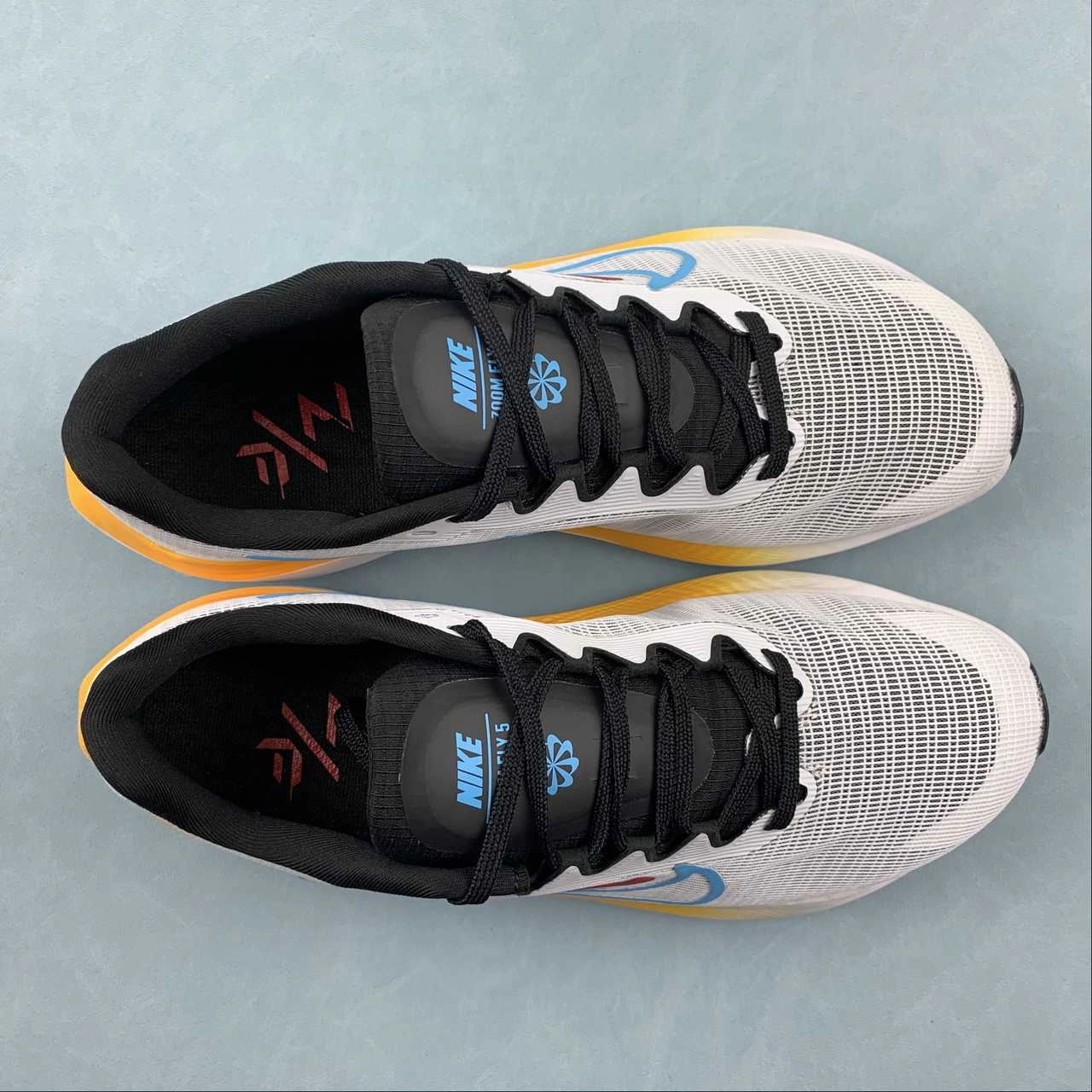 Zoom Fly 5 Black White Spicy Red Baltic Blue DM8974-002 Stable Form Mesh Lined