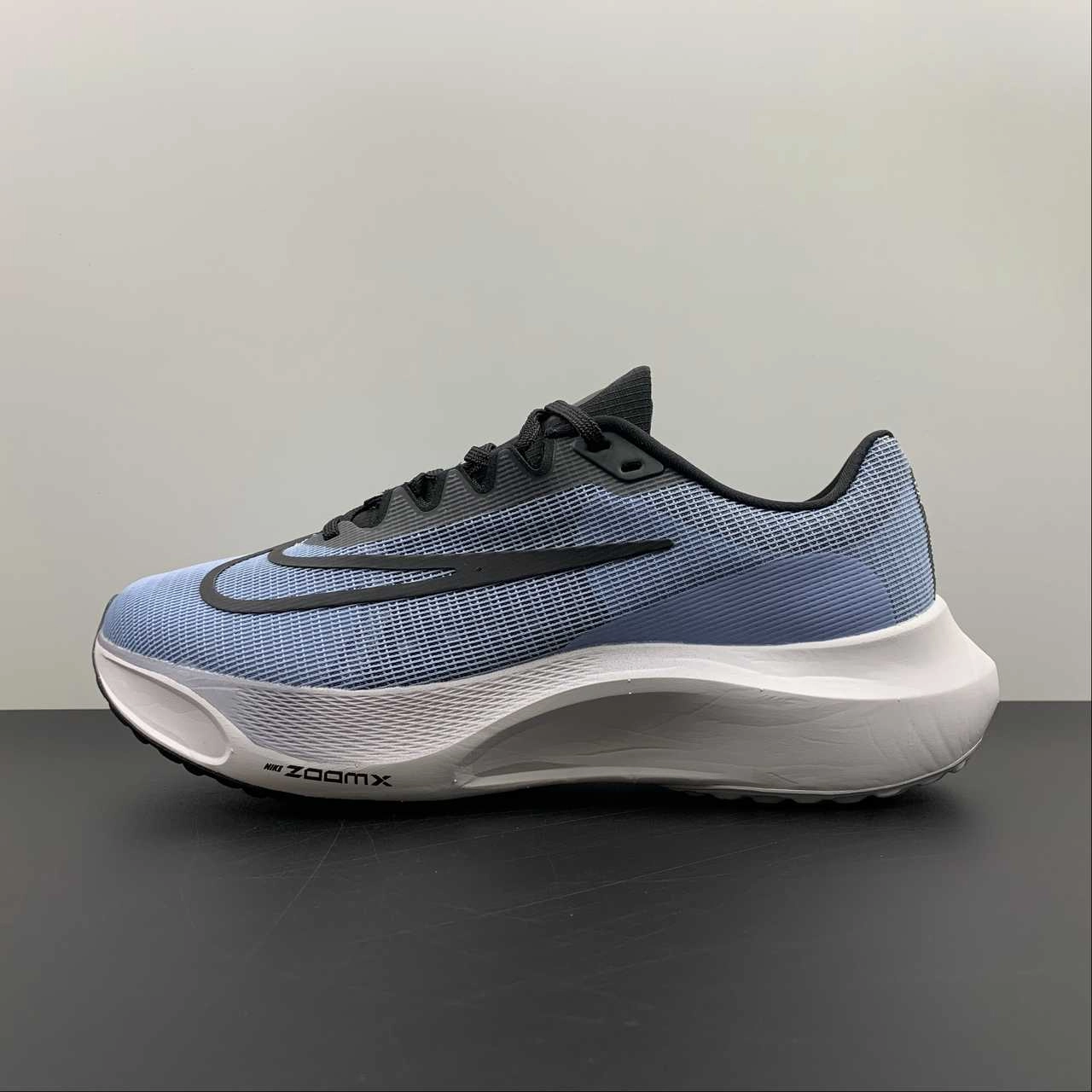 Midsoles offer consistent energy return during training Moisture   Wicking Zoom Fly 5 Cobalt Bliss White Ashen Slate DM8968-401