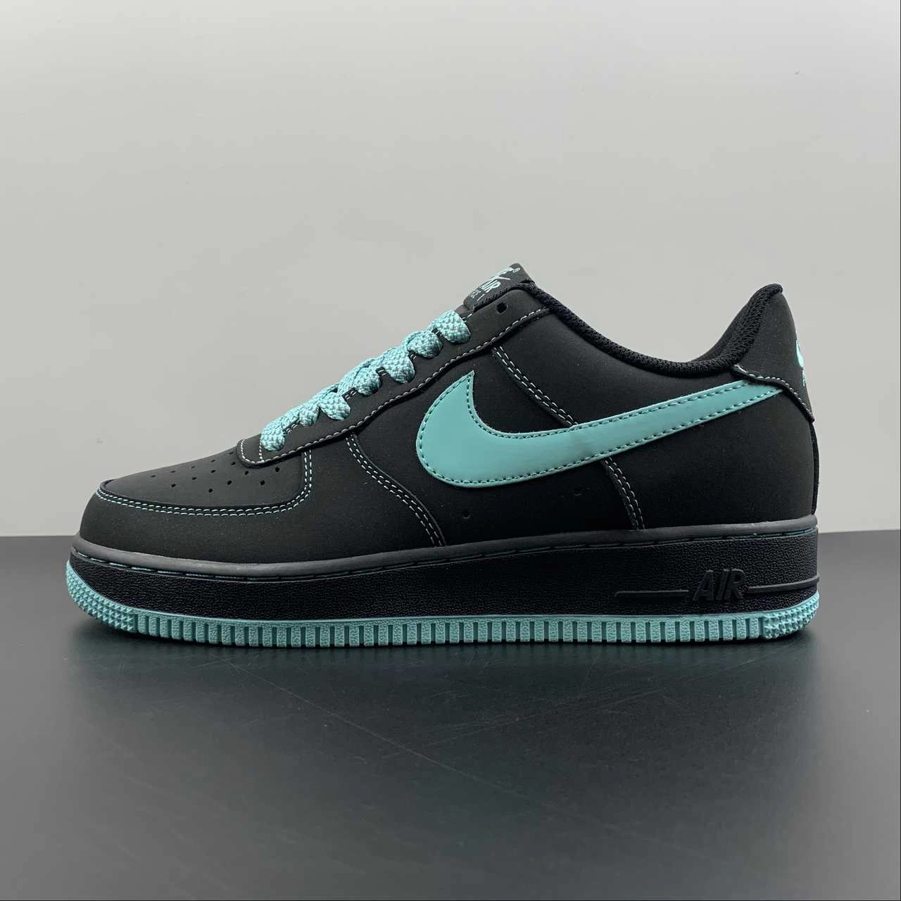 Easy Match Wood Jog Air Force 1 07 Low Black Tiffany Bue DH5696-226