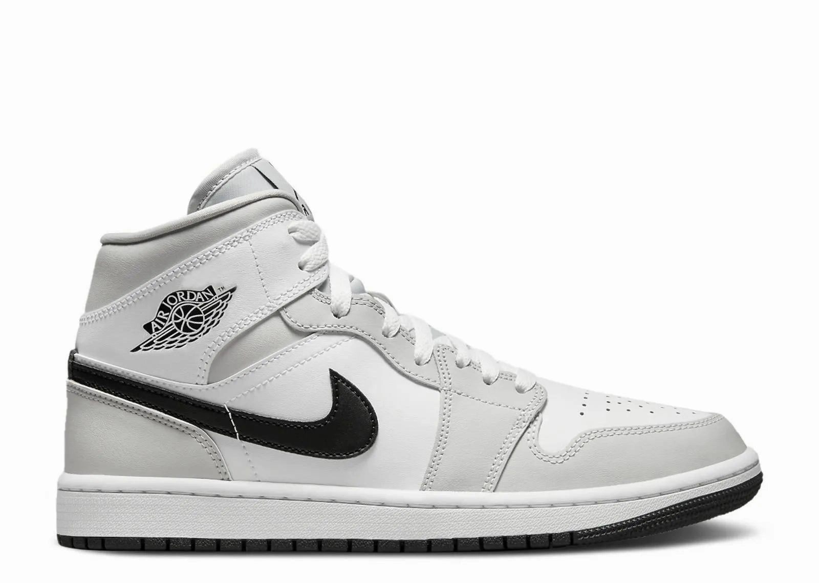 Secure Lace Lock Air Jordan 1 Mid Light Smoke Grey (W)