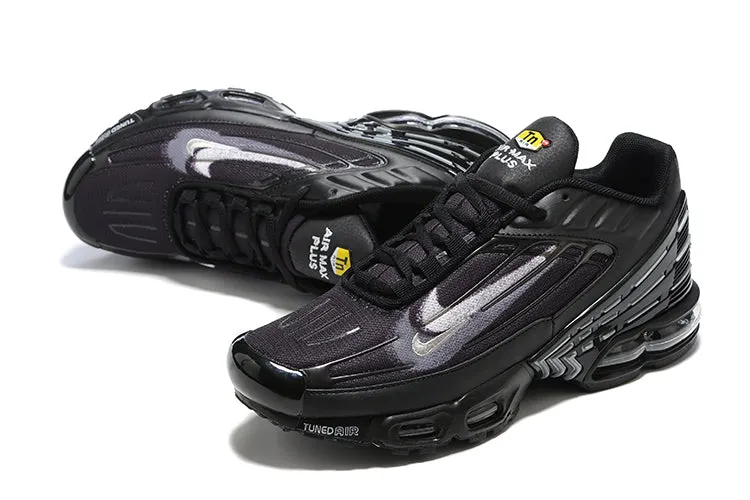 reinforced - heel shoes firm - midsole shoes Air Max Plus 3 Stencil Swoosh Black Smoke Grey White FD0659-001