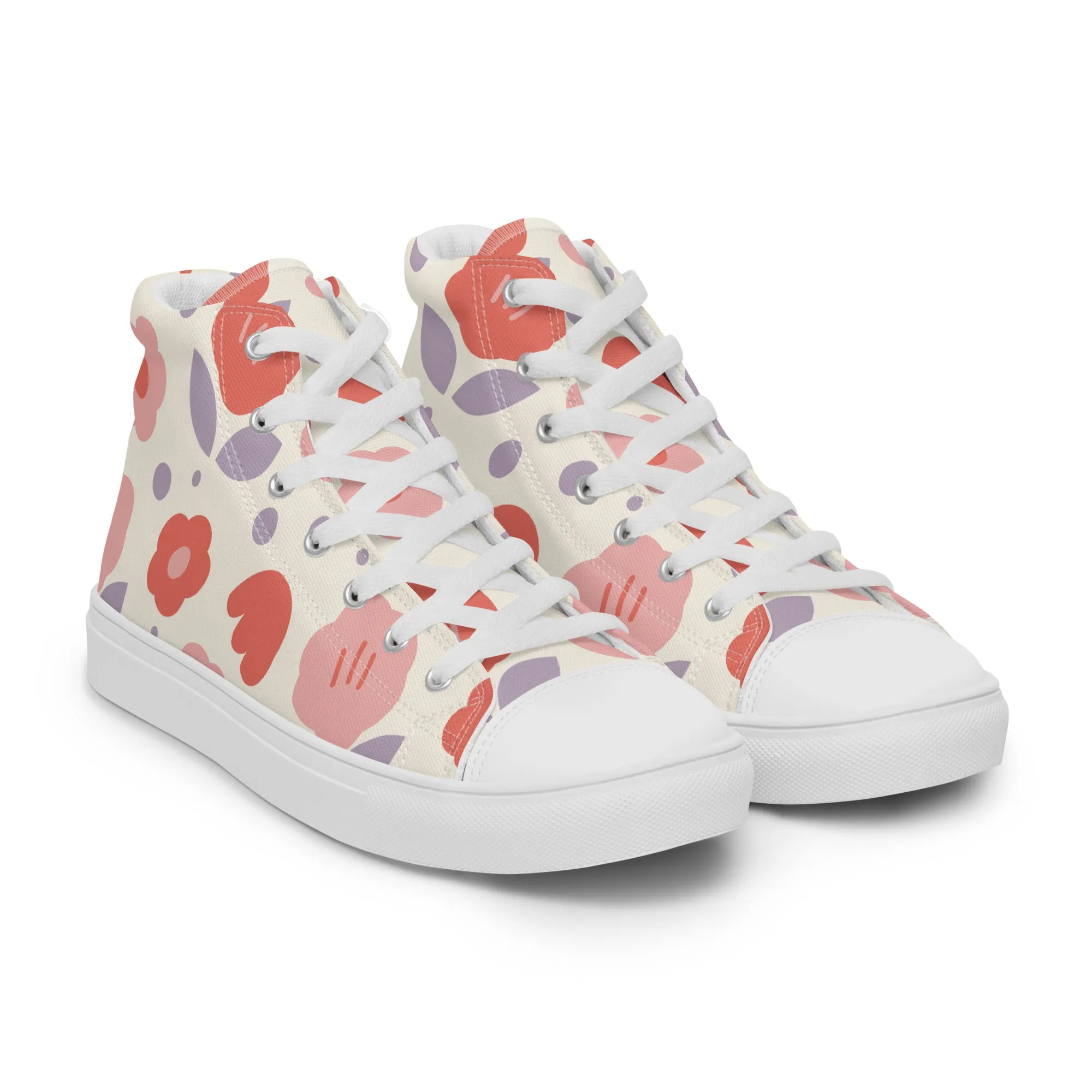 Spring Vibes High Top Canvas Shoes for Women
