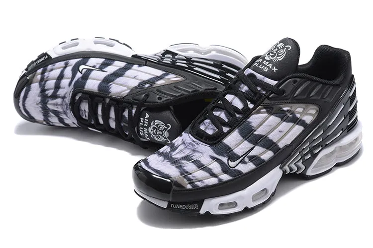Air Max Plus 3 Black White Tiger Grey HM0992-200 Medium fit selection ventilated upper shoes