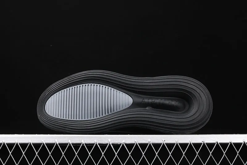 Air Max 720 Saturn Black Dark Gray AO2110-001 running in a coastal area