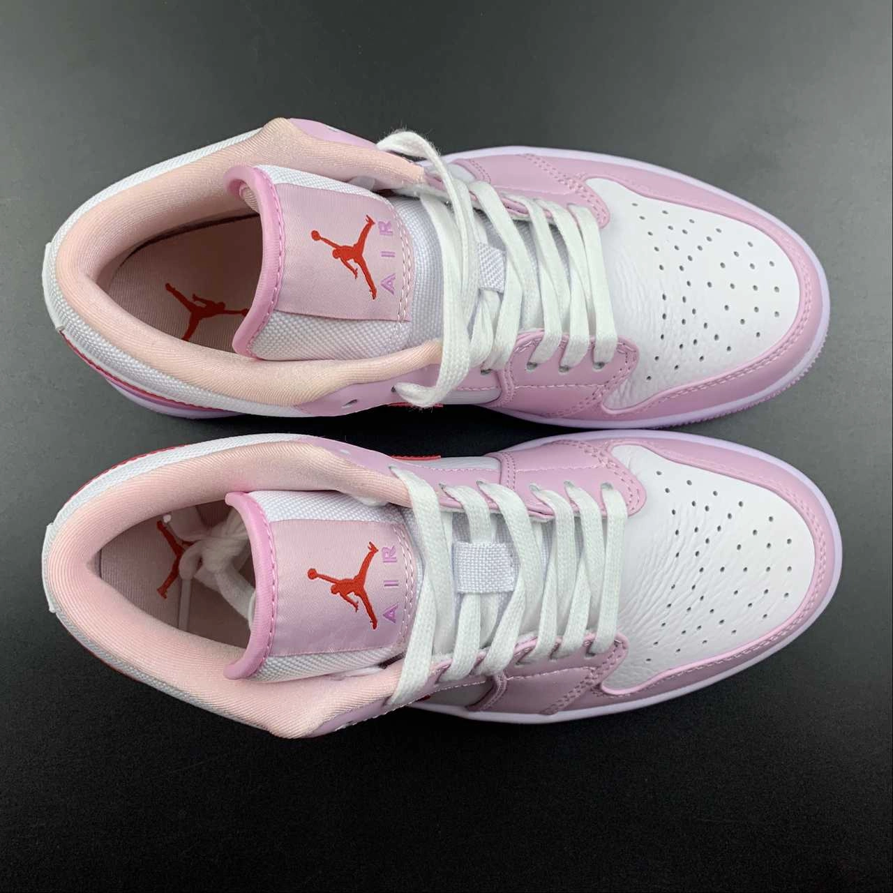 Air Jordan 1 Low ??Valentines Day?? Pink and Purple DR0758-170 Narrow Toe Box Smart Choice
