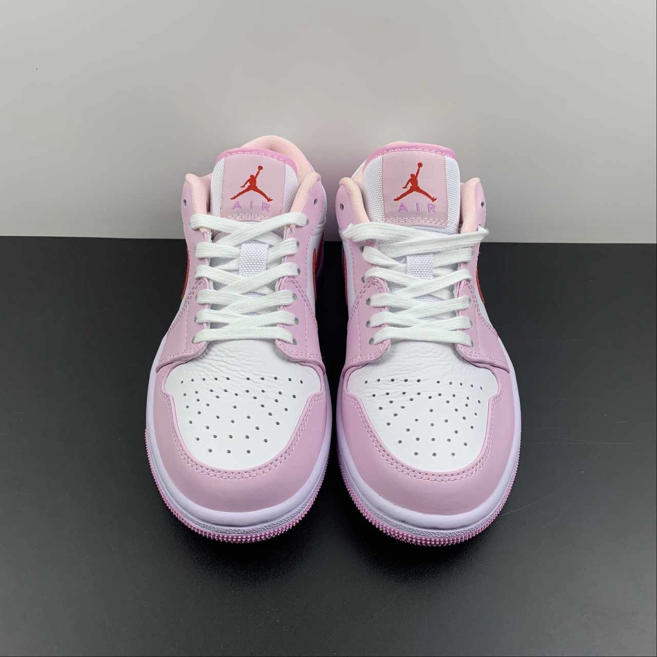 ResponsiveSole Gym Shoes Air Jordan 1 Low ??Valentines Day?? Pink and Purple DR0758-170
