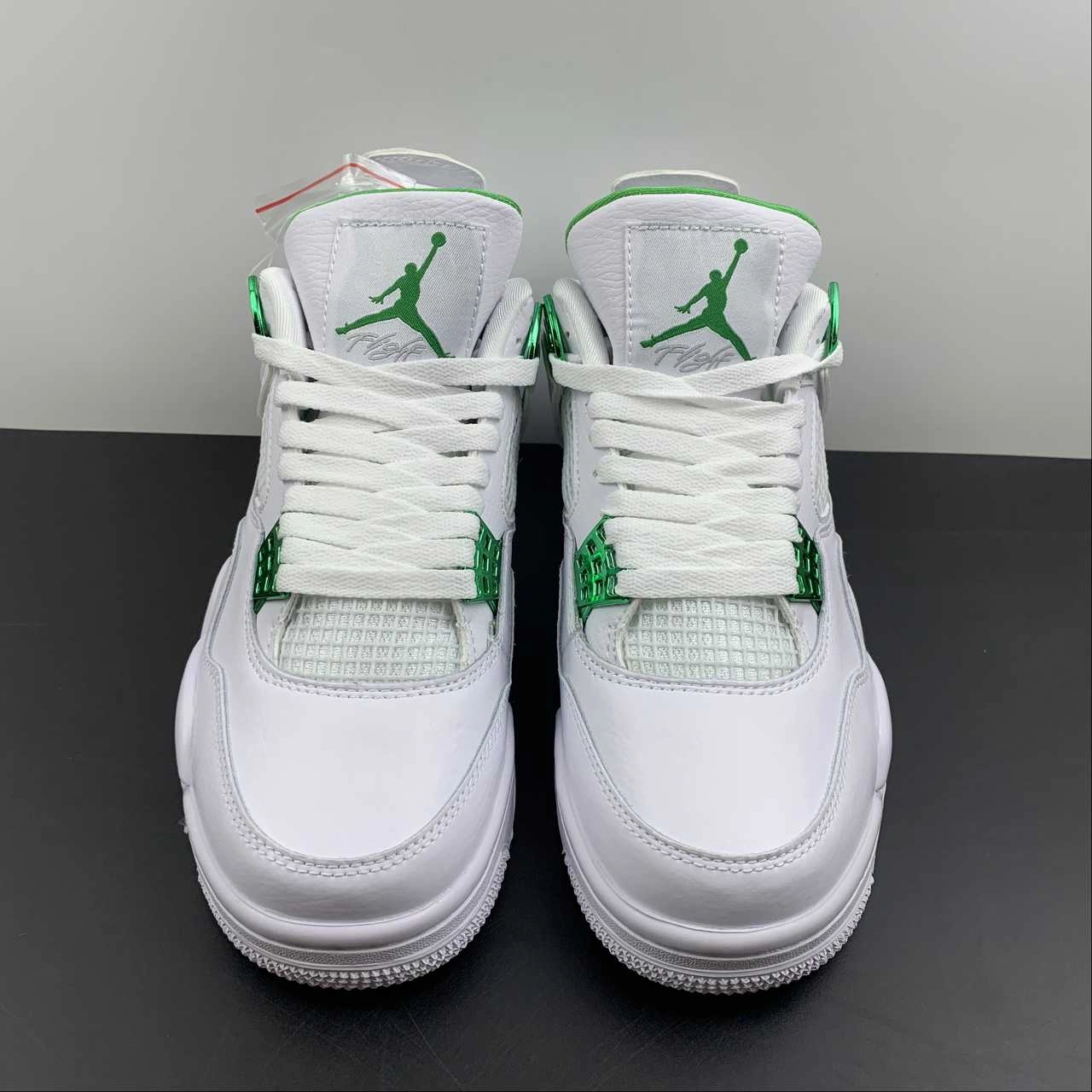 Air Jordan 4 Retro White Metallic Green Endurance Fit