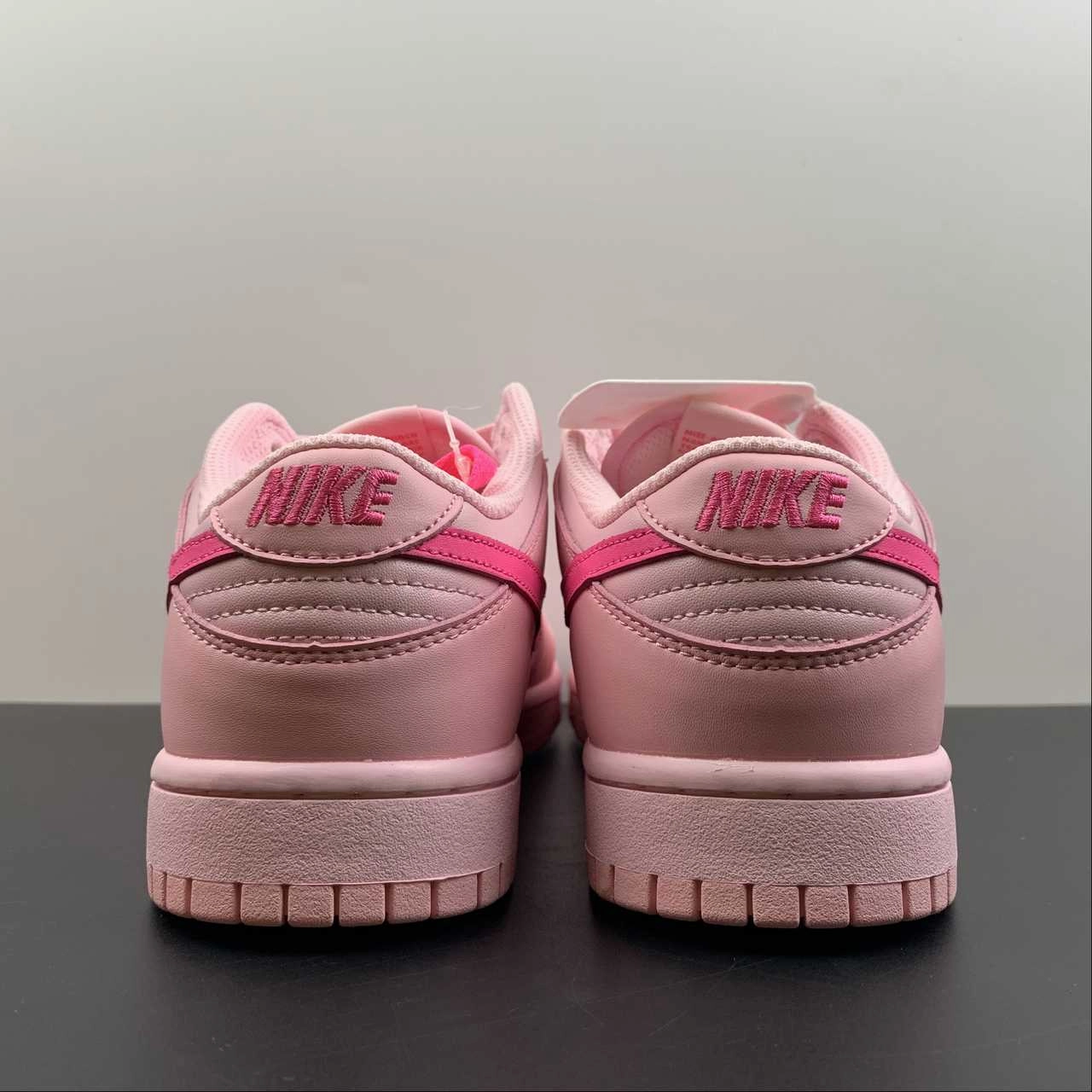 SB Dunk Low PS Triple Pink DH9756-600 Ultra-soft comfort Heel Counter Support
